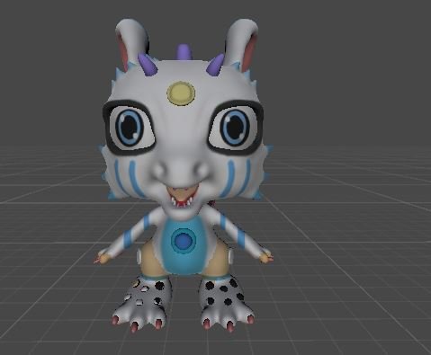 Chibi Dragon Modelo 3D .c4d .max .obj .3ds .fbx .stl .blend 