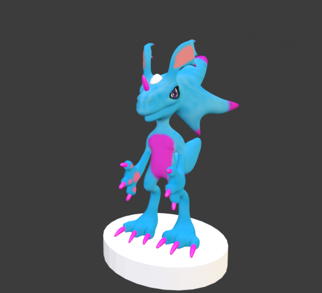 Luxion The Little Dragon 3D 모델 .c4d .max .obj .3ds .fbx .stl .blend 