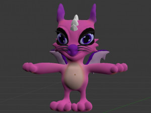 Pink Dragon 3D 模型