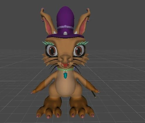 Wizard Dragon Chibi 3D Model .c4d .max .obj .3ds .fbx .stl .blend 