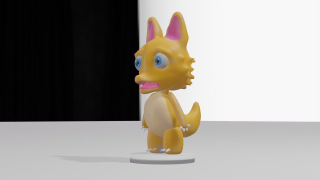 Fox Chibi 3D Model .c4d .max .obj .3ds .fbx .stl .blend 