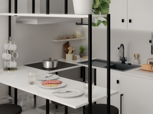 Minimalistic Tiny Space Interior Design Modelo 3D