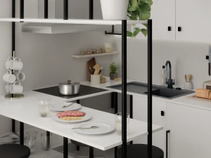 Minimalistic Tiny Space Interior Design 3D Model