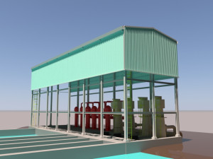 3D SWI shelter 3D Model