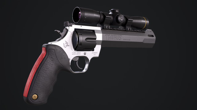 Taurus Raging Hunter 44 Magnum 3D 模型 .c4d .max .obj .3ds .fbx .stl .blend 