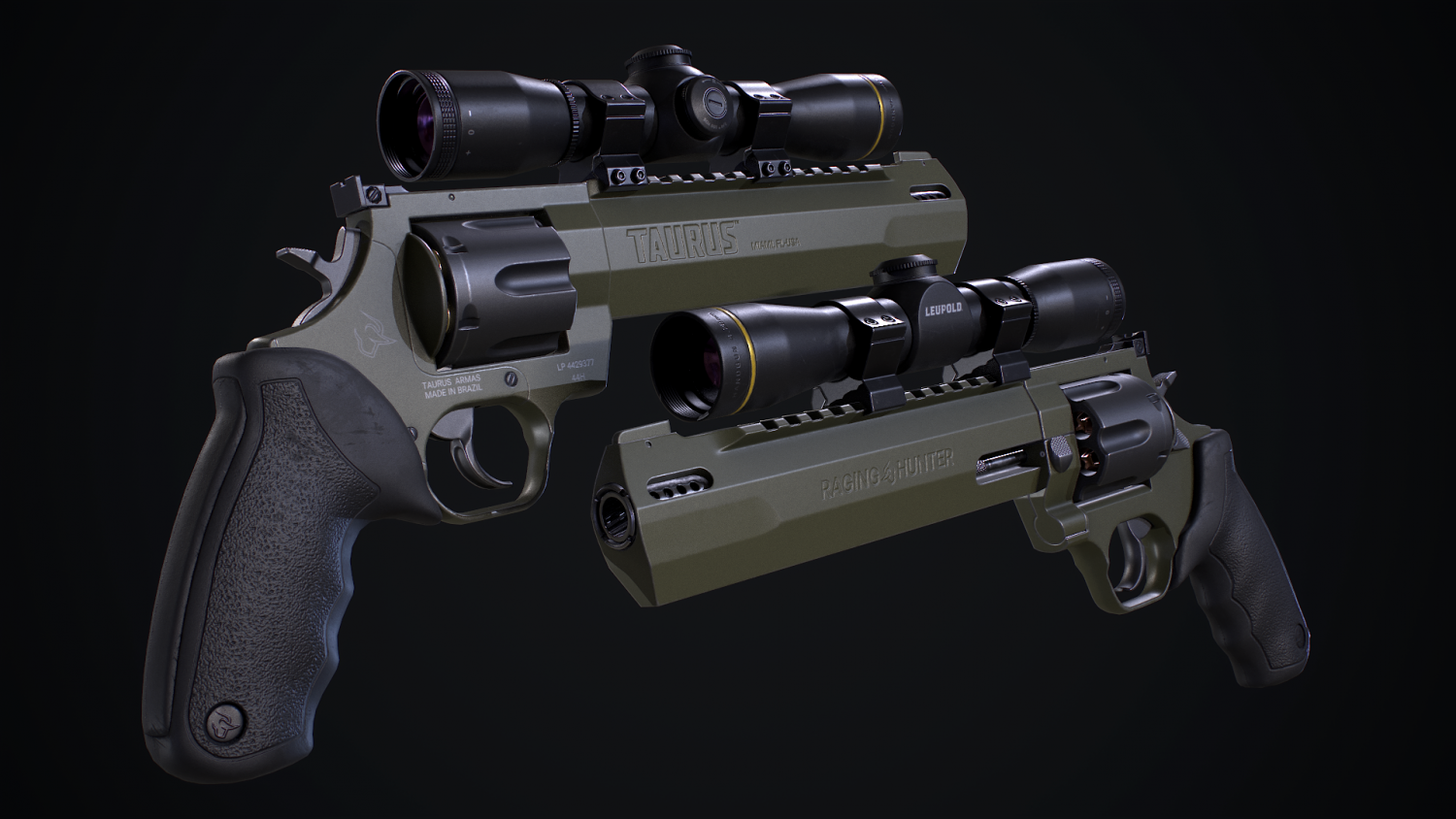 Conceito de modelo 3D de ativo de jogo de arma de ficção