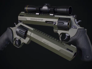 Taurus Raging Hunter 44 Magnum - Verde Ex&eacute;rcito Modelo 3D