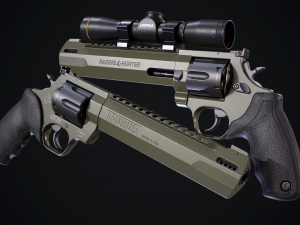 Taurus Raging Hunter 44 Magnum - Army Green Modelo 3D