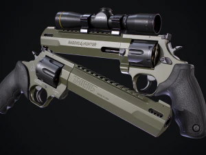 Taurus Raging Hunter 44 Magnum - Verde Ex&eacute;rcito Modelo 3D
