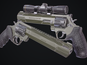 Taurus Raging Hunter 44 Magnum - Army Green Modelo 3D