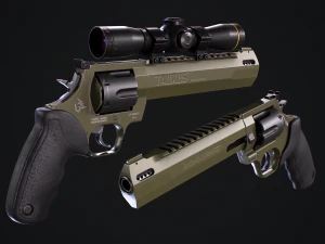 Taurus Raging Hunter 44 Magnum - Verde Ex&eacute;rcito Modelo 3D