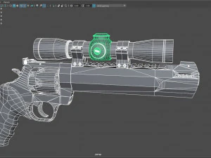 Taurus Raging Hunter 44 Magnum - Verde Ex&eacute;rcito Modelo 3D