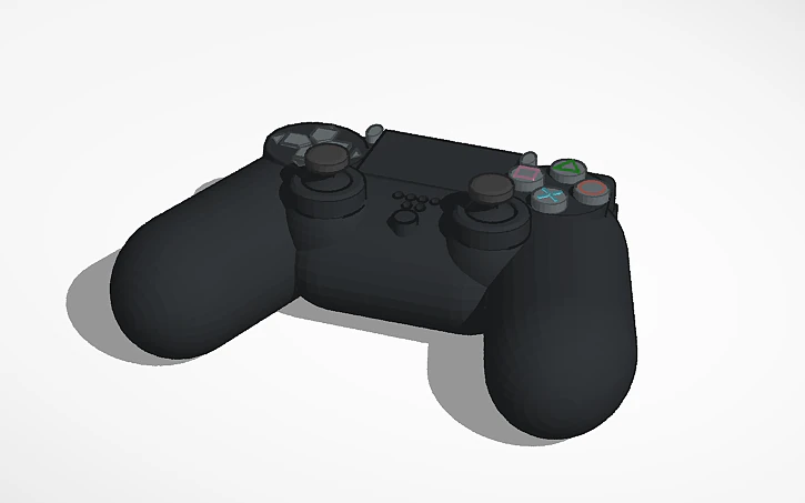 Controller PS4 made with TinkerCAD 3D Model .c4d .max .obj .3ds .fbx .stl .blend 
