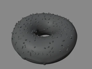 Donuts and cup 3D Model