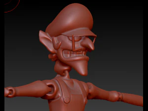 WALUIGI FLEXI 3D Print Model