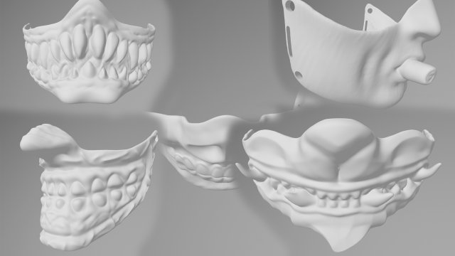 HALLOWEEN MASKS Model Cetak 3D .c4d .max .obj .3ds .fbx .stl .blend 