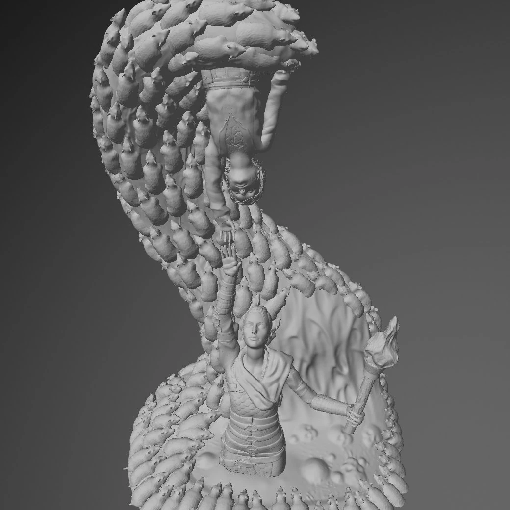 A PLAGUE TALE RATS 3D Print Model .c4d .max .obj .3ds .fbx .stl .blend 