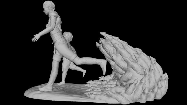 A PLAGUE TALE AMICIA HUGO RUN 3D Print Model .c4d .max .obj .3ds .fbx .stl .blend 