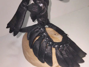 RAVEN CROW SKULL FLEXY 3D Print Model