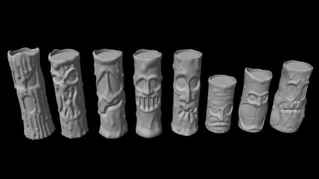 HALLOWEEN CANDLES 3Dプリントモデル .c4d .max .obj .3ds .fbx .stl .blend 