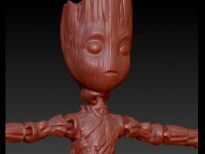 Groot cute flexi 3d print 3D Model