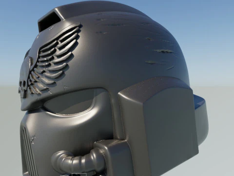 SPACE MARINE HELMET 3D Print Model