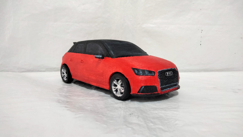 AUDI RED CAR 3D Print Model .c4d .max .obj .3ds .fbx .stl .blend 