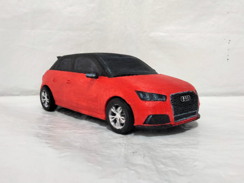 AUDI RED CAR 3D-printmodel