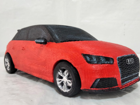 AUDI RED CAR 3D Print Model