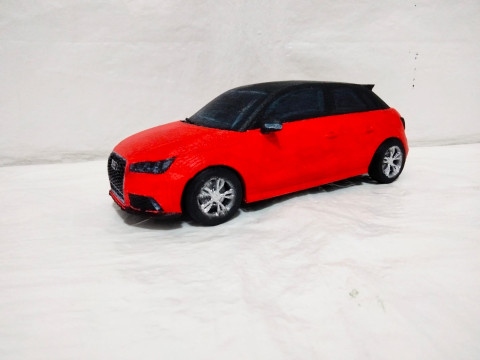 AUDI RED CAR 3D Print Model
