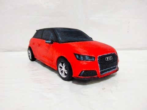 AUDI RED CAR 3D Print Model