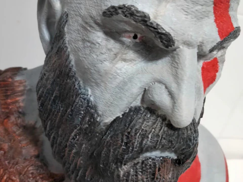 Kratos Bust 3D Print Model