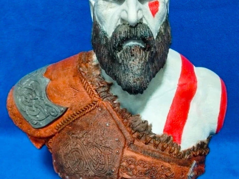 Kratos Bust 3D Print Model