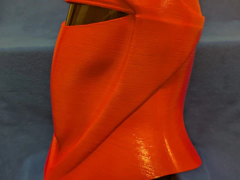 Casco guardin rojo star wars cosplay con base 3D Print Model