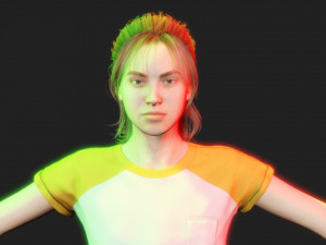 Beautiful Girl Character 3D-Modell