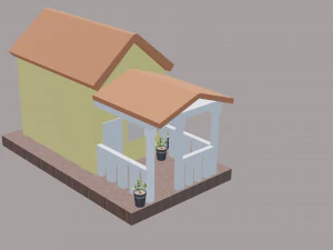 Low Poly House Model 3D Model