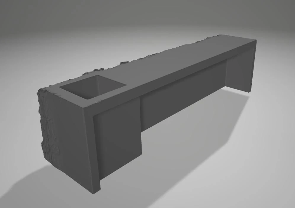 3D Sculpted rock bar 3D Model .c4d .max .obj .3ds .fbx .stl .blend 