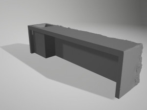 3D Sculpted rock bar 3Dモデル