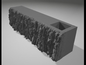 3D Sculpted rock bar 3Dモデル