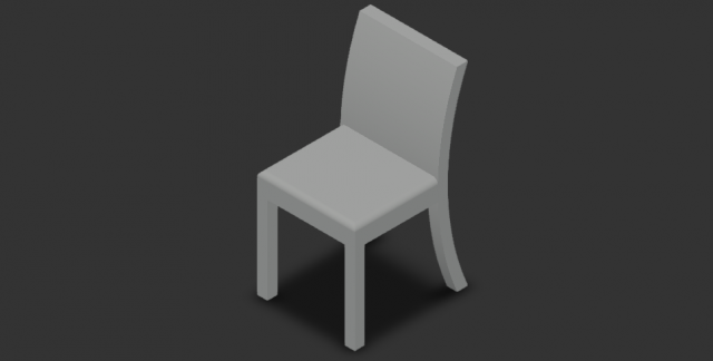 Silla de plastico 3D Модель .c4d .max .obj .3ds .fbx .stl .blend 