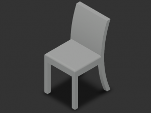 Silla de plastico 3D मॉडल