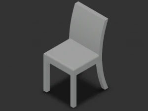 Silla de pl&aacute;stico Modelo 3D