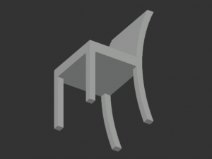 Silla de plastico 3D Модель