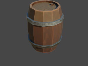 Low Poly Barrel 3D 模型