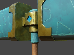 Stylized Low Poly Axe Free low-poly 3D Model