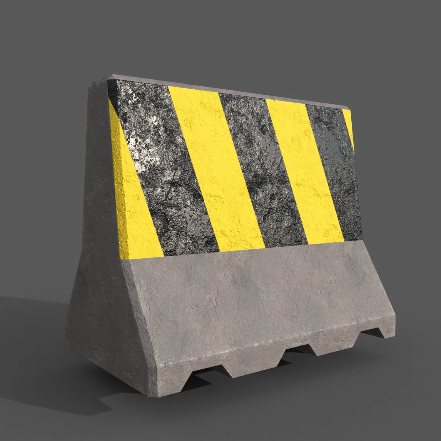 Low Poly Traffic barriers pack 3D Model .c4d .max .obj .3ds .fbx .stl .blend 