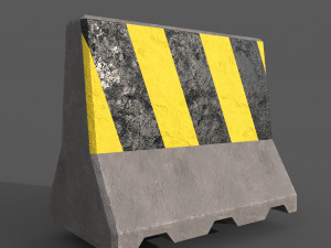 Low Poly Traffic barriers pack 3D मॉडल