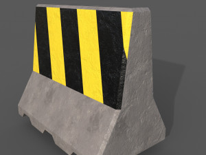 Low Poly Traffic barriers pack 3D मॉडल