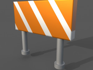 Low Poly Traffic barriers pack 3D मॉडल