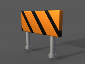 Low Poly Traffic barriers pack 3D मॉडल